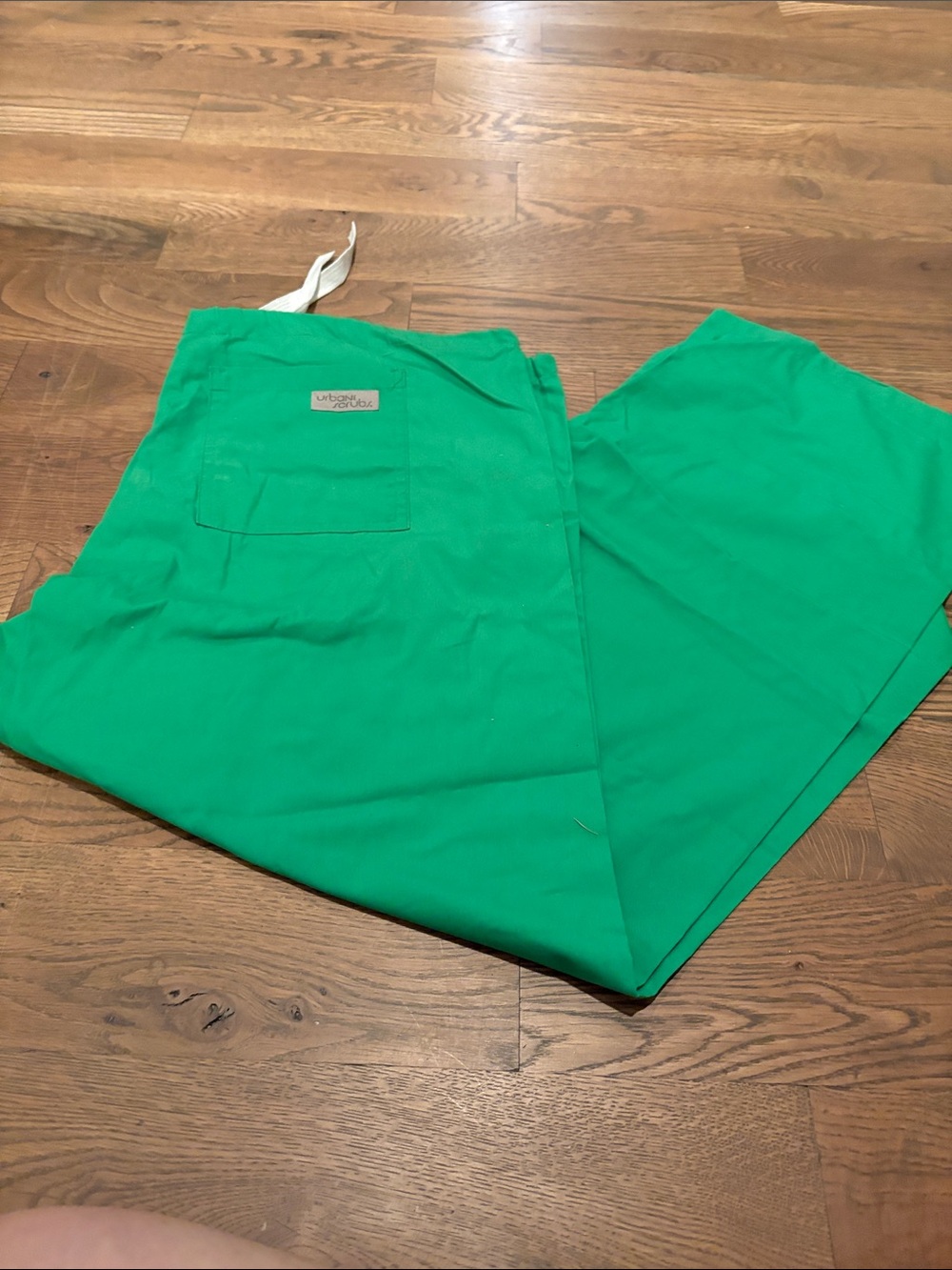 Urbane Unisex Green Drawstring Scrub Pants